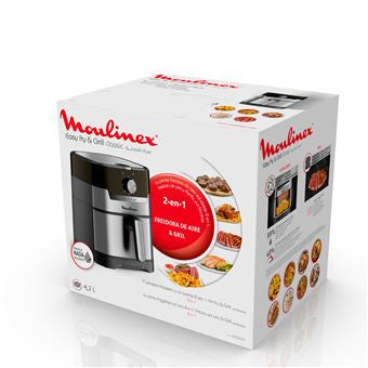 1- Moulinex Friteuse sans huile XL + gril, 4,2 L, 6