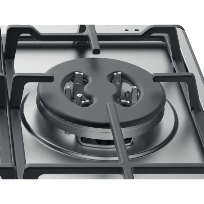 ⁦لوحة طبخ اريستون غاز ستانلس ستيل 4 شعلة 60 سم شواية زهر Ariston Plaque De Cuisson Ariston A Gaz Inox 4 Feux 60 Cm grillage en fonte⁩ - الصورة ⁦2⁩