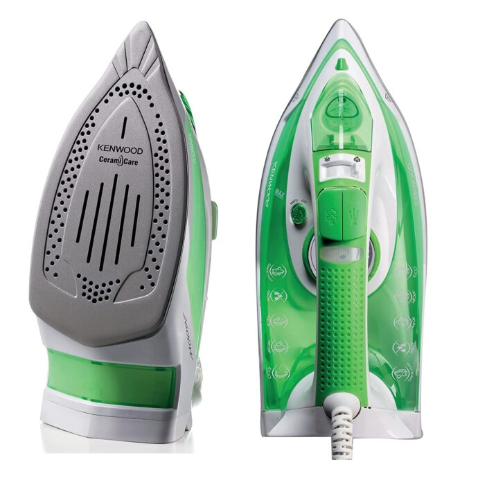 ⁦كينوود مكواة بخار 2200 وات مع قاعدة سيراميك STP60.000WB أبيض / أزرق Kenwood Steam Iron 2200W with Ceramic Soleplate,⁩ - الصورة ⁦4⁩