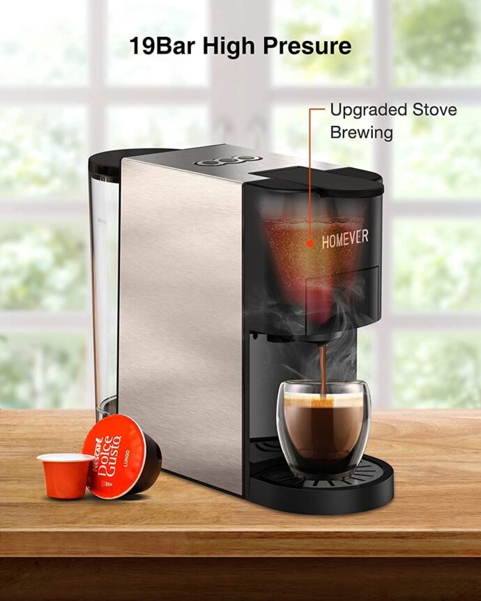 ⁦ماكينة صنع القهوة متعددة الكبسولات 3 في 1 1450 وات 19 بار AC-513k -UNITRON Cafetière Multi-Capsules 3En1 1450W 19 Bar⁩ - الصورة ⁦6⁩