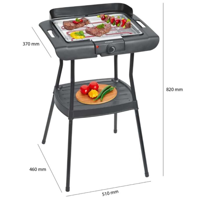 ⁦شواية قائمة بذاتها Bomann BQS 2244 CB BQS2244CB، 2000 W Barbecue autoportant⁩ - الصورة ⁦2⁩