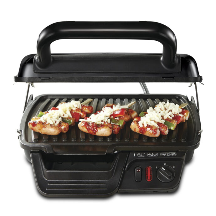 ⁦شواية كهربائية أصلية من تيفال gc308812 Tefal Grille Viande 3 EN 1 GC308812 /Panini / Barbecue/ Ultracompact - 2000 W Noir⁩ - الصورة ⁦2⁩