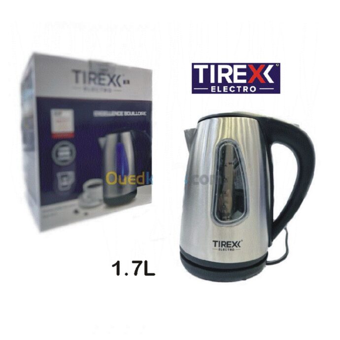 غلاية كهربائية لا سلكية تيركس بسعة 1.7 لتر اللون اينوكس  Bouilloire TIREX BLR 50 S 1.7 LITRES 2200 WATTS