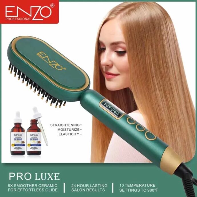 مشط شعر كهربائي مع مصل، إنزو، Brosse électrique pour cheveux avec sérum, Enzo, EN-4103