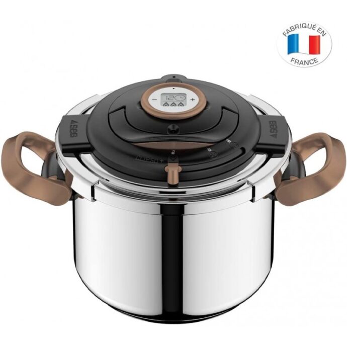 ⁦قدر ضغط Cocotte SEB 8L Clipso+ Precision Gold -P4411409⁩ - الصورة ⁦3⁩