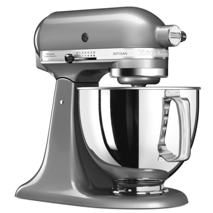 عجان كيتشن ايد KitchenAid Robot Pétrib Artisan à tête inclinable I Avec 4 accessoires 4,8L gris