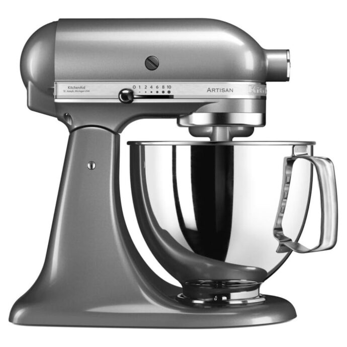 ⁦عجان كيتشن ايد KitchenAid Robot Pétrib Artisan à tête inclinable I Avec 4 accessoires 4,8L gris⁩ - الصورة ⁦4⁩