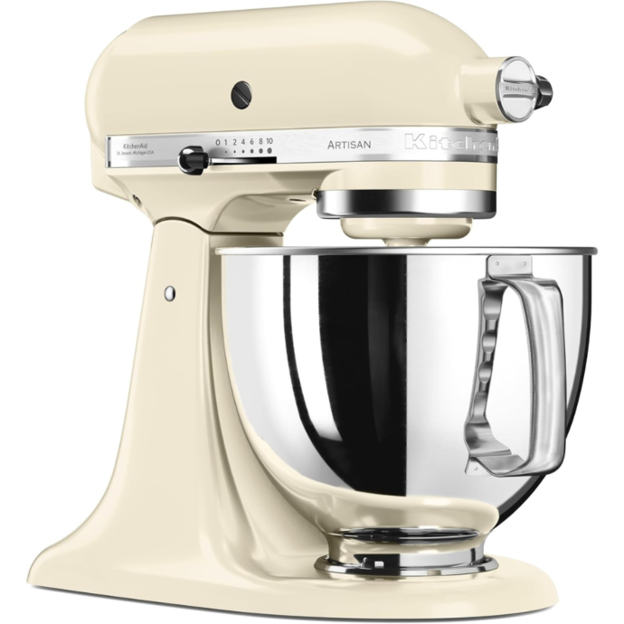 ⁦عجان كيتشن ايد KitchenAid Robot Pétrib Artisan à tête inclinable I Avec 4 accessoires 4,8L Crème⁩ - الصورة ⁦2⁩