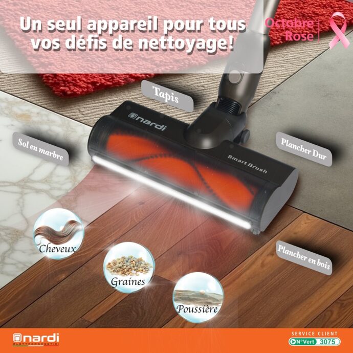 ⁦شفاط لاسلكي من ناردي Nardi Aspirateur Balai sans Fil Smart- NAS55B10⁩ - الصورة ⁦6⁩