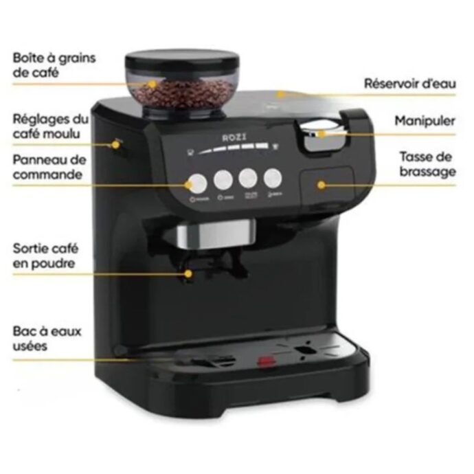 ⁦صانعة القهوة 3في1 كيتشن لاب Machine à Café Multifonction 3en1 Kitchen Lab KL-CG5003 - 1450W⁩ - الصورة ⁦4⁩