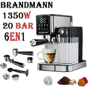 BRANDMANN Machine A Café 6 EN 1 Avec Réservoir De Lait - 20 Bars 1350 W - CM003-Noir-Agent