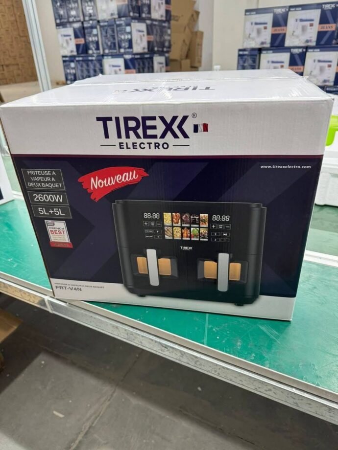 ⁦مقلاة هوائية تيراكس برفين TIREXX Friteuse Air Fryer Sans Huile 10 L 2600 W Double Bac - FRTV4N⁩ - الصورة ⁦2⁩