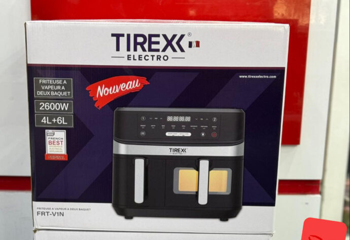 ⁦مقلاة هوائية تيراكس برفين TIREXX Friteuse Air Fryer Sans Huile 10 L 2600 W Double Bac - FRTV1N⁩ - الصورة ⁦2⁩