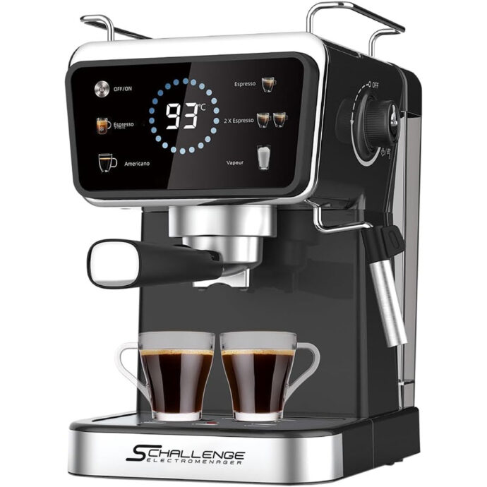 ⁦آلة تحضير قهوة  20 بار لتحضير ساخن او بارد Schallenge Machine A Café moulu AMB-021CM⁩ - الصورة ⁦10⁩