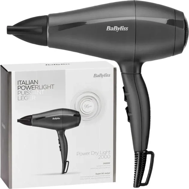 مجفف شعر بيبي ليس 2000 وات ، أسود 95كم/ساعة ،  5910ESECHE CHEVEUX BABYLISS 2000W