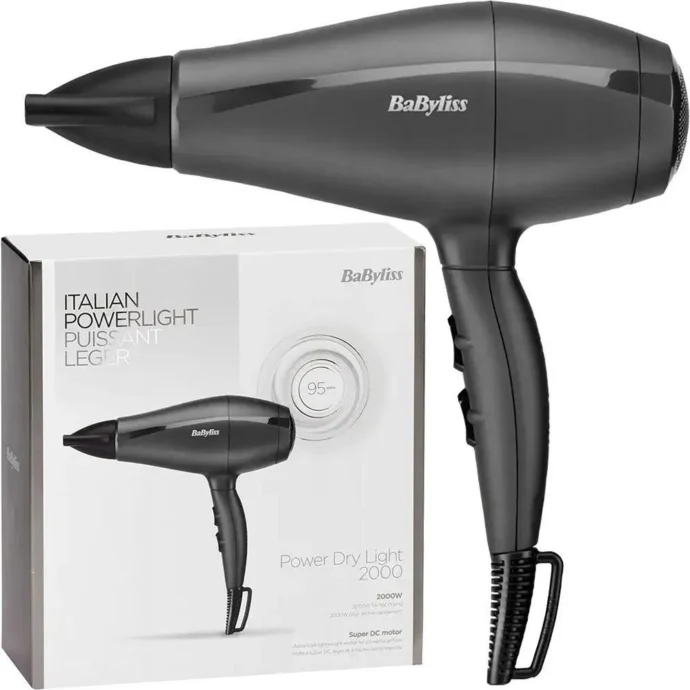 مجفف شعر بيبي ليس 2000 وات ، أسود 95كم/ساعة ،  5910ESECHE CHEVEUX BABYLISS 2000W
