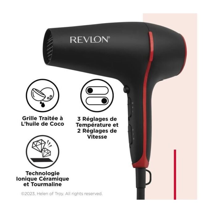 ⁦مجفف شعر ريفلون سموث ستاي 2000 واط - موزع تكثيف الشعر REVLON RVDR5317 Sèche-cheveux Smoothstay 2000W - Diffuseur Volumateur⁩ - الصورة ⁦6⁩