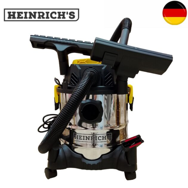 aspirateur Heinrich's Germany Eau et Poussière Avec la fonctionne de Souffleur 2000 w et 20 L مكنسة كهربائية المانية بتقنية شفط الماء والغبار مع وظيفة النفخ معًا بقوة 2000 واط ⚡️