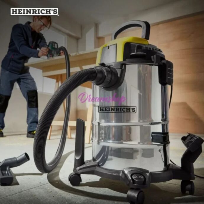 ⁦aspirateur Heinrich's Germany Eau et Poussière Avec la fonctionne de Souffleur 2300 w et 25 L مكنسة كهربائية المانية بتقنية شفط الماء والغبار مع وظيفة النفخ معًا بقوة 2300 واط ⚡️⁩ - الصورة ⁦4⁩