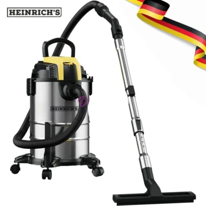 ⁦aspirateur Heinrich's Germany Eau et Poussière Avec la fonctionne de Souffleur 2300 w et 25 L مكنسة كهربائية المانية بتقنية شفط الماء والغبار مع وظيفة النفخ معًا بقوة 2300 واط ⚡️⁩ - الصورة ⁦2⁩