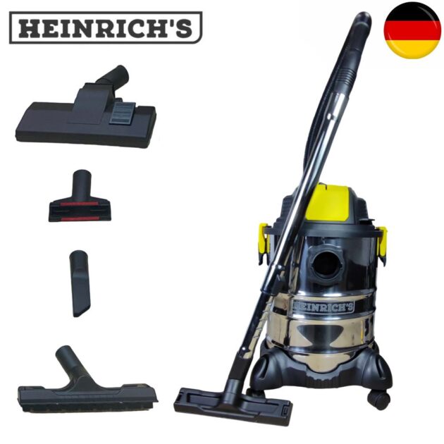 aspirateur Heinrich's Germany Eau et Poussière Avec la fonctionne de Souffleur 2300 w et 25 L مكنسة كهربائية المانية بتقنية شفط الماء والغبار مع وظيفة النفخ معًا بقوة 2300 واط ⚡️