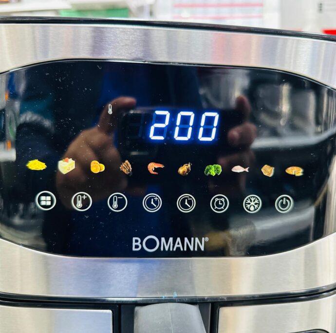 ⁦مقلاة هوائية من بومان 9لتر متعددة البرامج Friteuse À Air Chaud 9L 1800W Avec Minuterie FR 6151 CB⁩ - الصورة ⁦8⁩