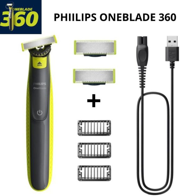 آلة حلاقة فيليبس Philips Rasoir Électrique - OneBlade 360 + accesoires Rasoir taille, stylise et rase