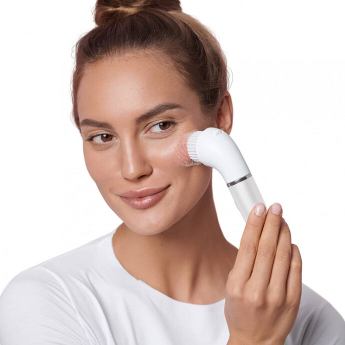 ⁦فرشاة تنظيف الوجه وجهاز إزالة شعر الوجه من براون فيس كولور Braun face se832s color facial cleansing brush & facial epilator⁩ - الصورة ⁦4⁩