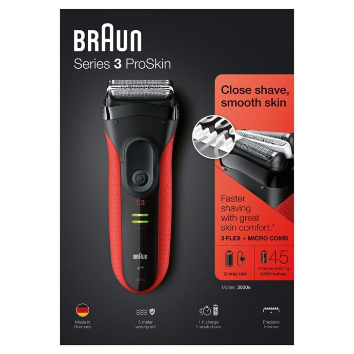 ⁦ماكينة حلاقة اللحية الكهربائية للرجال من براون سيريز 3 بروسكين 3030sBraun Series 3 ProSkin 3030s Rasoir Électrique Homme Barbe⁩ - الصورة ⁦5⁩