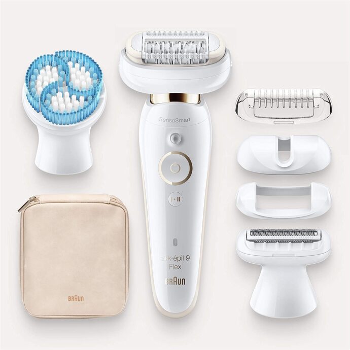 ⁦مجموعة براون سيلك-إبيل 9 فليكس بيوتي، SES 9010 3D، أبيض  Braun Silk-Epil 9 Flex Beauty Set, SES 9010 3D, White⁩ - الصورة ⁦6⁩