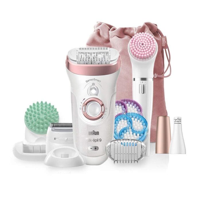 ⁦آلة إزالة الشعر براون سيلك-إبيل سيريز 9 Se 9-985 Bs أبيض/ورديBraun EPILATEUR Silk-Épil Series 9 Se 9-985 Bs Blanc/Rose⁩ - الصورة ⁦3⁩