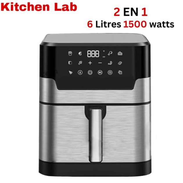مقلاة هوائية من ميداك متعددة الوضائف KITCHEN LAB Friteuse Air Fryer 2 En 1 Sans Huile avec Grill - 6L 1500W