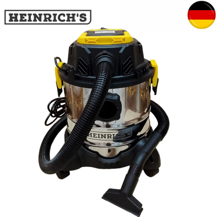 ⁦aspirateur Heinrich's Germany Eau et Poussière Avec la fonctionne de Souffleur 2000 w et 20 L مكنسة كهربائية المانية بتقنية شفط الماء والغبار مع وظيفة النفخ معًا بقوة 2000 واط ⚡️⁩ - الصورة ⁦3⁩