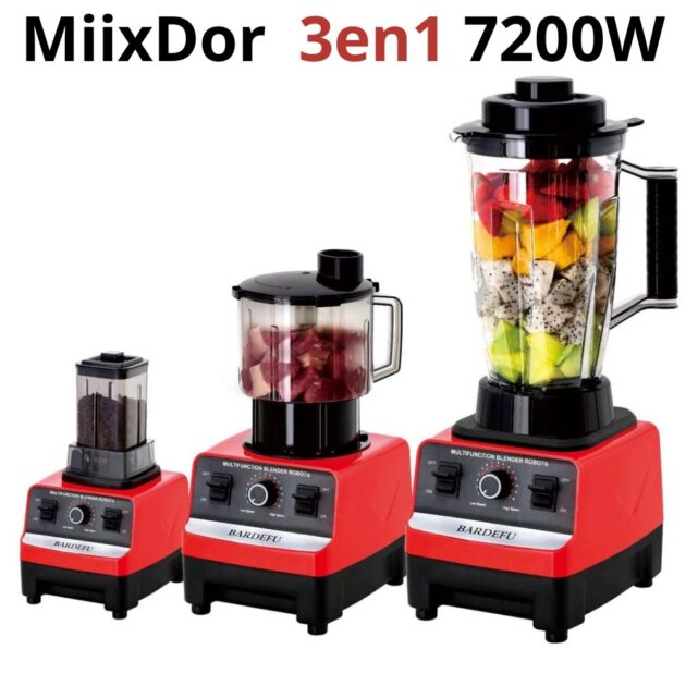 لوضائف ميكس دور Blender Silver Crest Mixeur Mélangeur Multifonction 3 En 1 Smoothie Maker 2L 7200 w