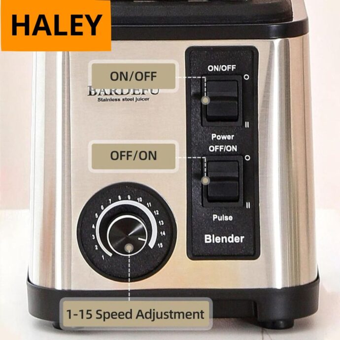 ⁦خلاط متعدد الوضائف هالي Blender Halei Mixeur Mélangeur Multifonction 3 En 1 Smoothie Maker 2L 5500 w⁩ - الصورة ⁦5⁩