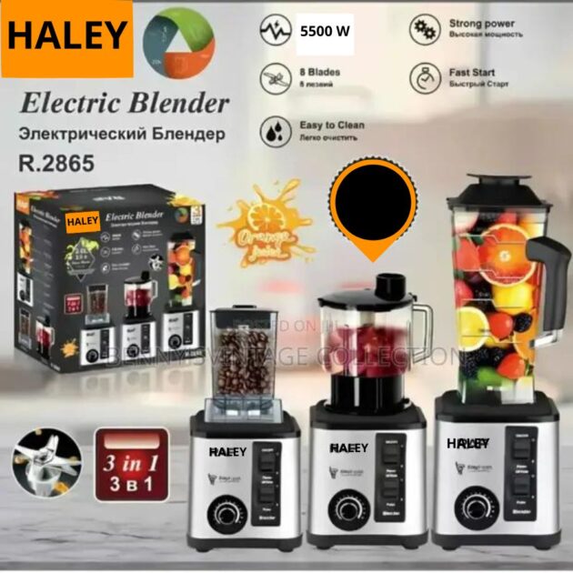 خلاط متعدد الوضائف هالي Blender Halei Mixeur Mélangeur Multifonction 3 En 1 Smoothie Maker 2L 5500 w