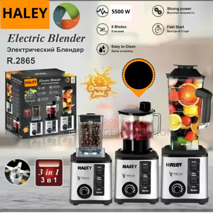 خلاط متعدد الوضائف هالي Blender Halei Mixeur Mélangeur Multifonction 3 En 1 Smoothie Maker 2L 5500 w