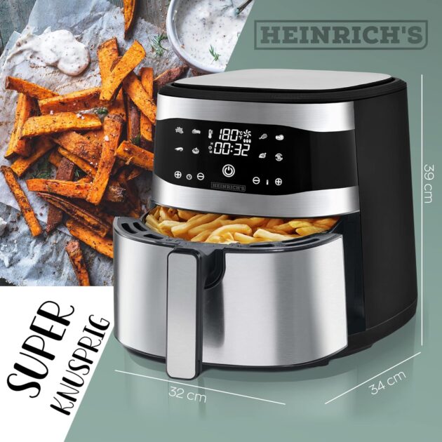 قلاية هوائية هاينريتش بدون زيت 8 لتر HEINRICH’S FRITEUSE SANS HUILE 8 LITRE