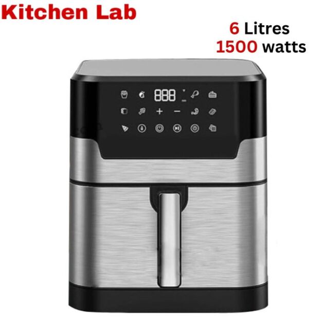 KITCHEN LAB Friteuse 2 En 1 à Air Sans Huile avec Grill 6L 1500W