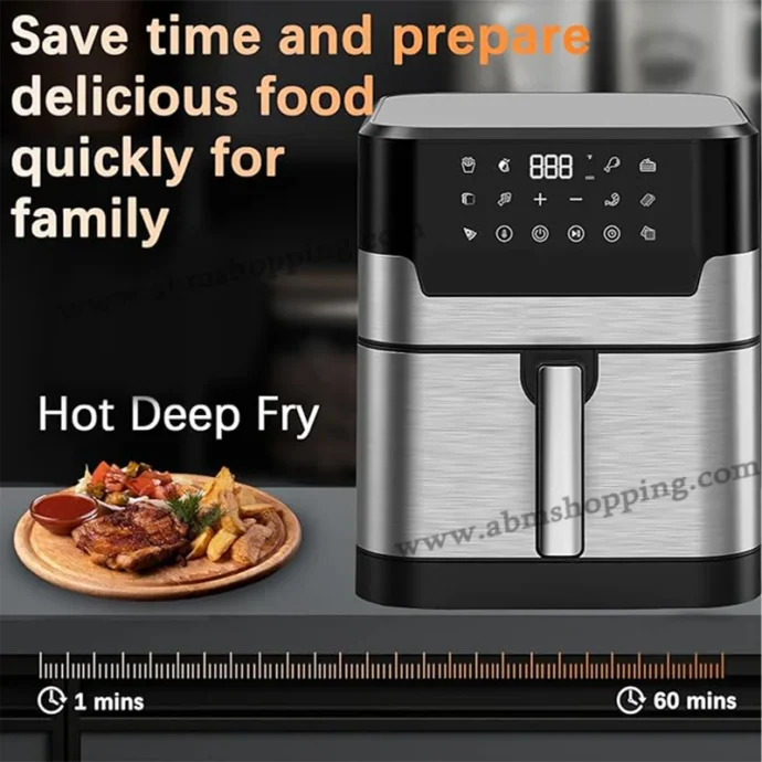 ⁦KITCHEN LAB Friteuse 2 En 1 à Air Sans Huile avec Grill 6L 1500W⁩ - الصورة ⁦3⁩
